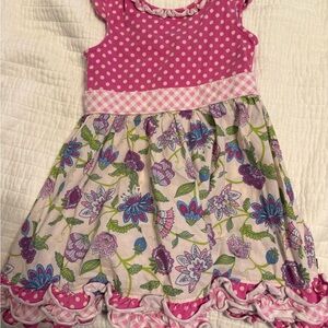 Matilda Jane Pink Polka Dot and Floral Dress